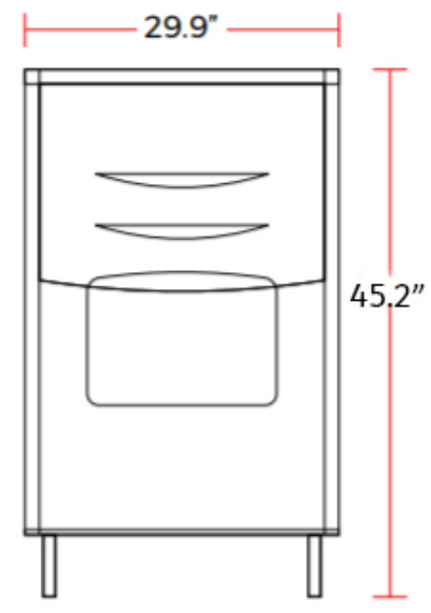 Coldline B375 30" 375 lb. Ice Storage Bin, 30" Wide (Bin Only)