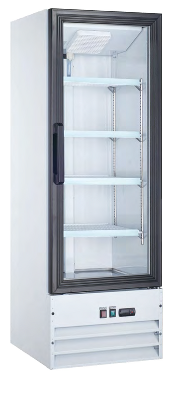Coldline G10-W 21″ White Single Glass Swing Door Merchandiser Refrigerator, 63" High