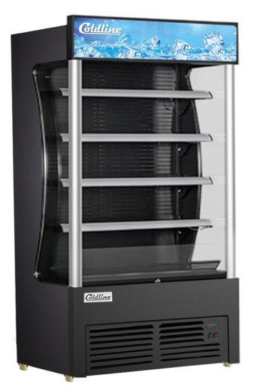 Coldline AOC-46-B 46" Black Open Air Refrigerated Display Merchandiser