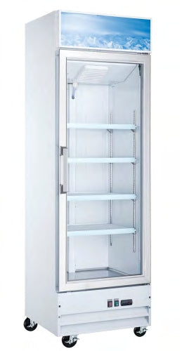 Coldline D12-W 27″ White Glass Door Merchandiser Freezer, 80" Height