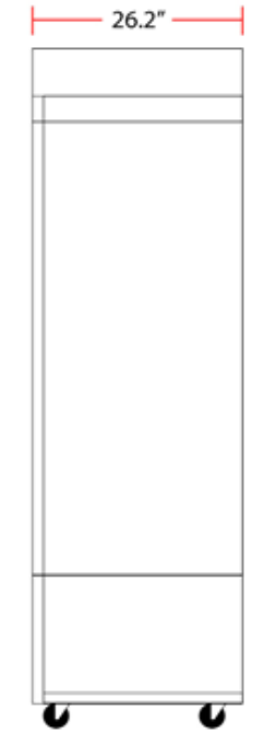 Coldline D12-W 27″ White Glass Door Merchandiser Freezer, 80" Height