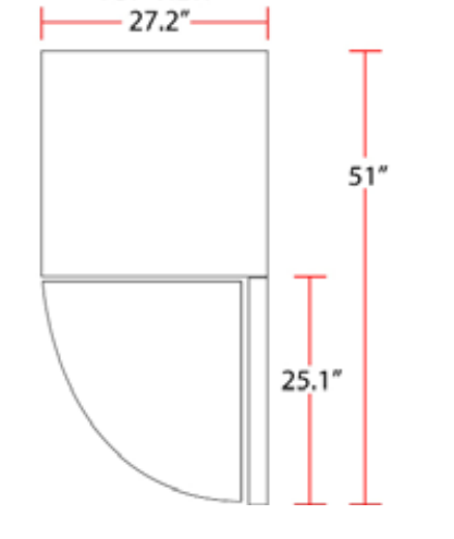 Coldline D12-W 27″ White Glass Door Merchandiser Freezer, 80" Height