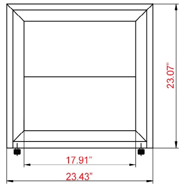 Unity U-CF2 24" Glass Swing Door Countertop Display Freezer, Black, 2 cu ft.