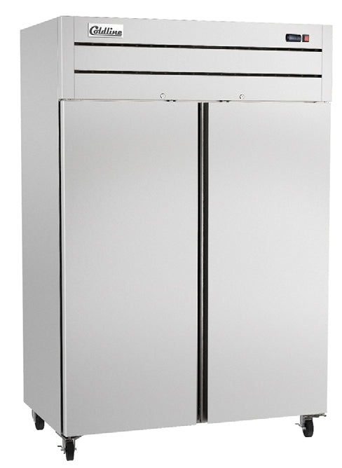 Coldline C-2FF-TM 54" 2 Door Reach-In Freezer, Top Mount, Stainless Steel Interior & Exterior, 43.93 Cu. Ft.