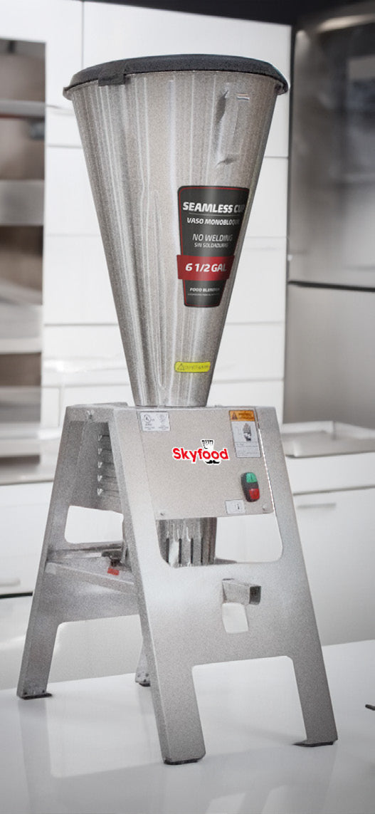 Skyfood  LAR-25LMBE  6.5 Gallon Food Blender, Stainless Steel Container and Base, 3,500 RPM, 1.5 HP