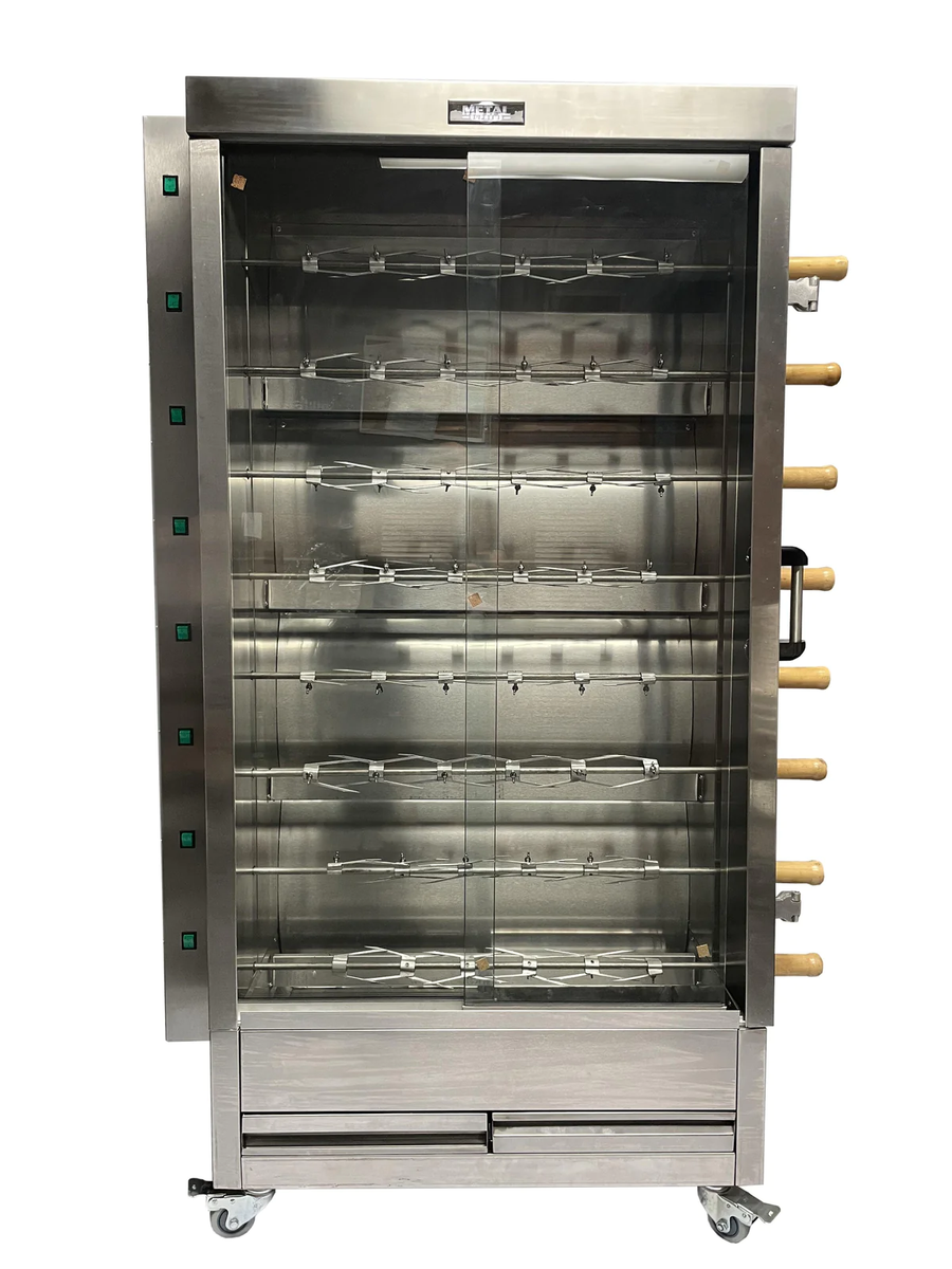 Metal Supreme FRG8VE Gas Chicken Rotisserie, 40 Chicken Capacity, Liquid Propane with NG Conversion Kit