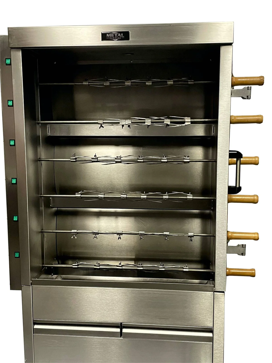 Metal Supreme FRG6VE Gas Chicken Rotisserie, 30 Chicken Capacity, Liquid Propane with NG Conversion Kit
