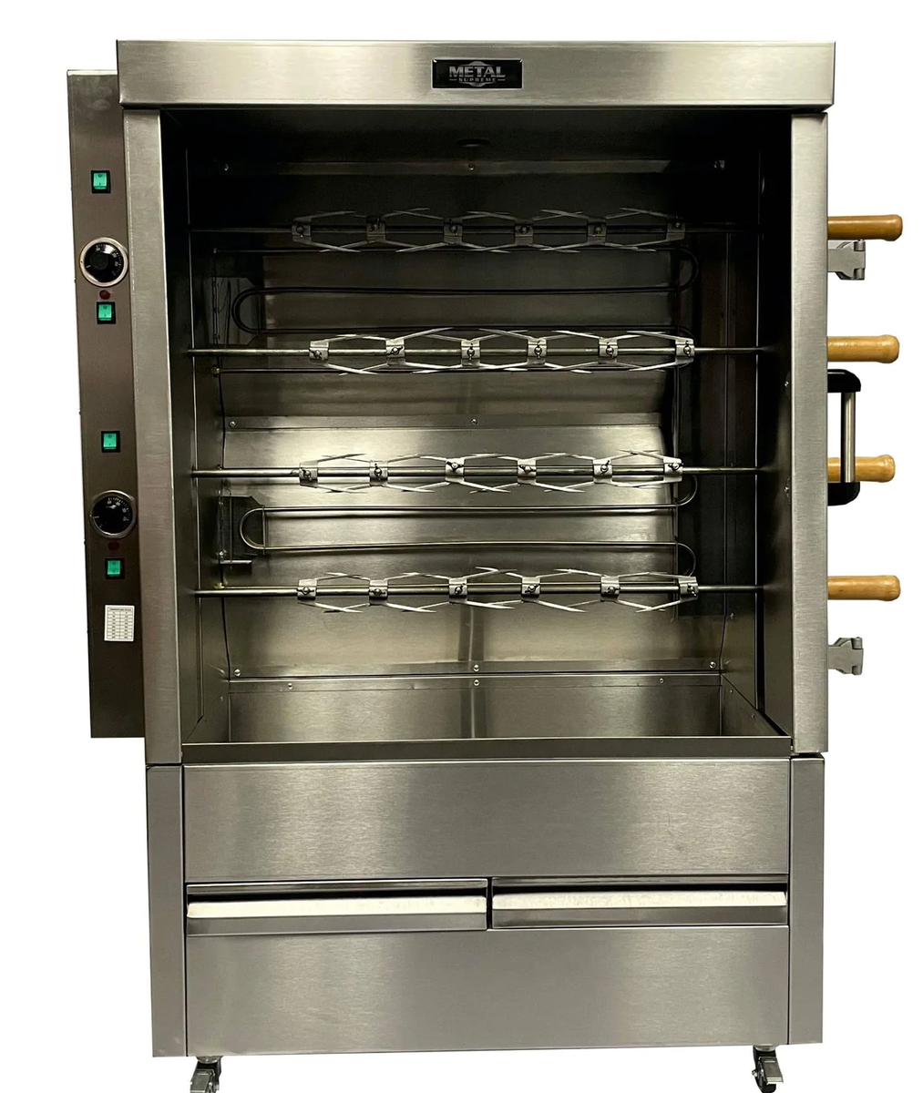 Metal Supreme FRG4VE Gas Chicken Rotisserie, 20 Chicken Capacity, Liquid Propane with NG Conversion Kit