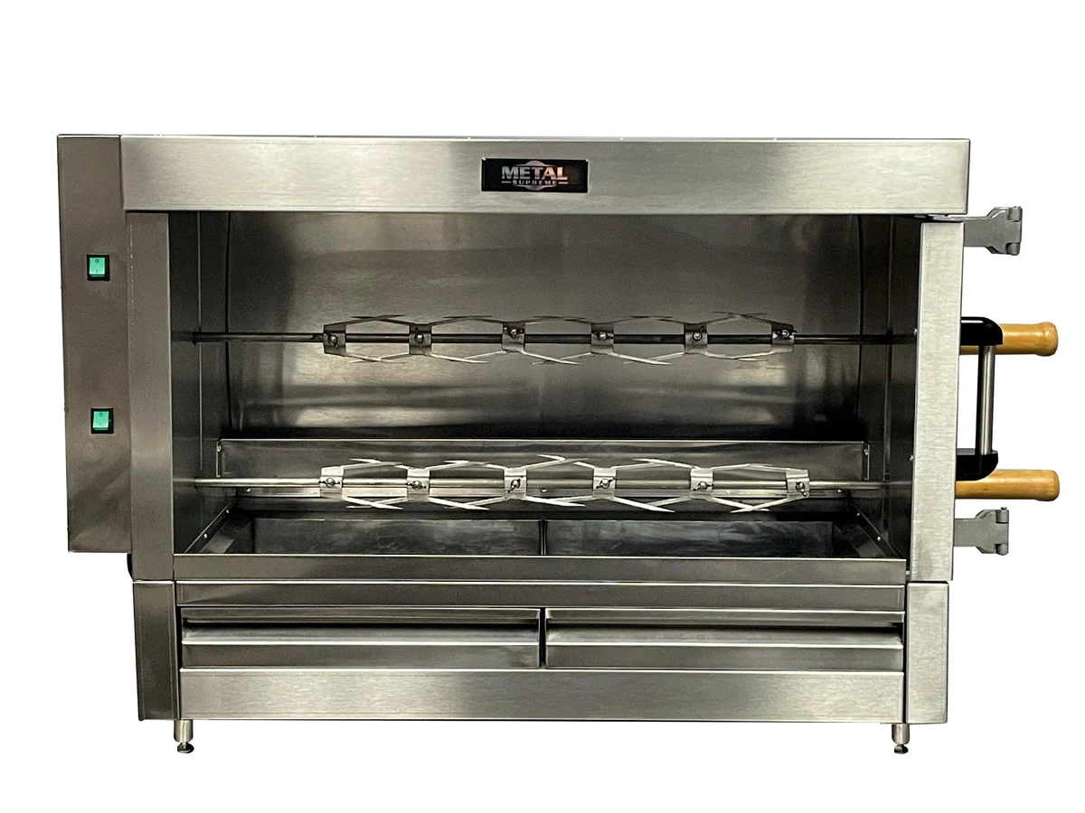 Metal Supreme FRG2VE Gas Chicken Rotisserie, 10 Chicken Capacity, Liquid Propane with NG Conversion Kit