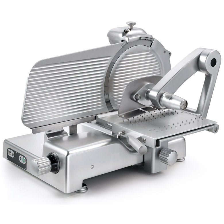 Sirman 16377108SNA Leonardo 370 Evo BS2 Top 15" Full-Size Straight Feed Slicer for Cured Meat