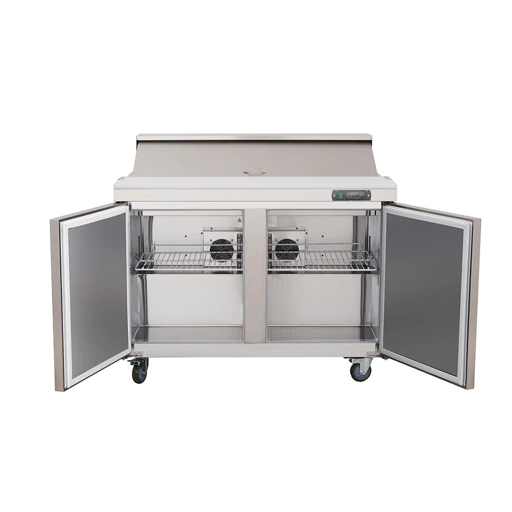 Westlake WKSR-48B 48" Double Door Sandwich Prep Table Refrigerator, Stainless Steel