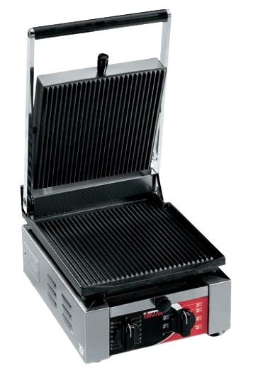 Sirman 34A1301105SI ELIO R 10"x10" Panini Grill Grooved Top and Bottom with Timer