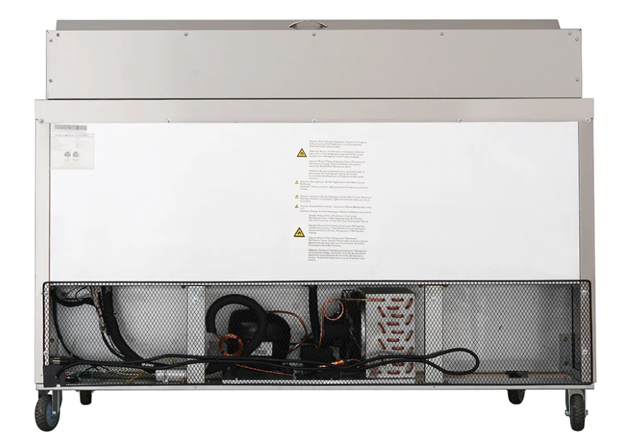 Westlake WKSR-60B 60" Double Door Mega Top Sandwich Prep Table Refrigerator, Stainless Steel