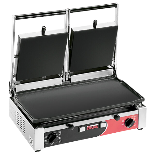 Sirman 34A3441105SI PD LL 10"x20" Double Panini Grill Flat Top and Flat Bottom with Timer 220V
