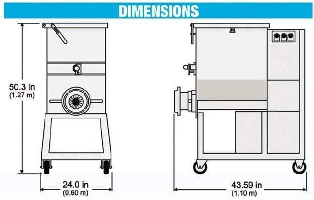 Pro-Cut KMG-32 Mixer Grinder, 7.5 HP, 220V, 3 Phase