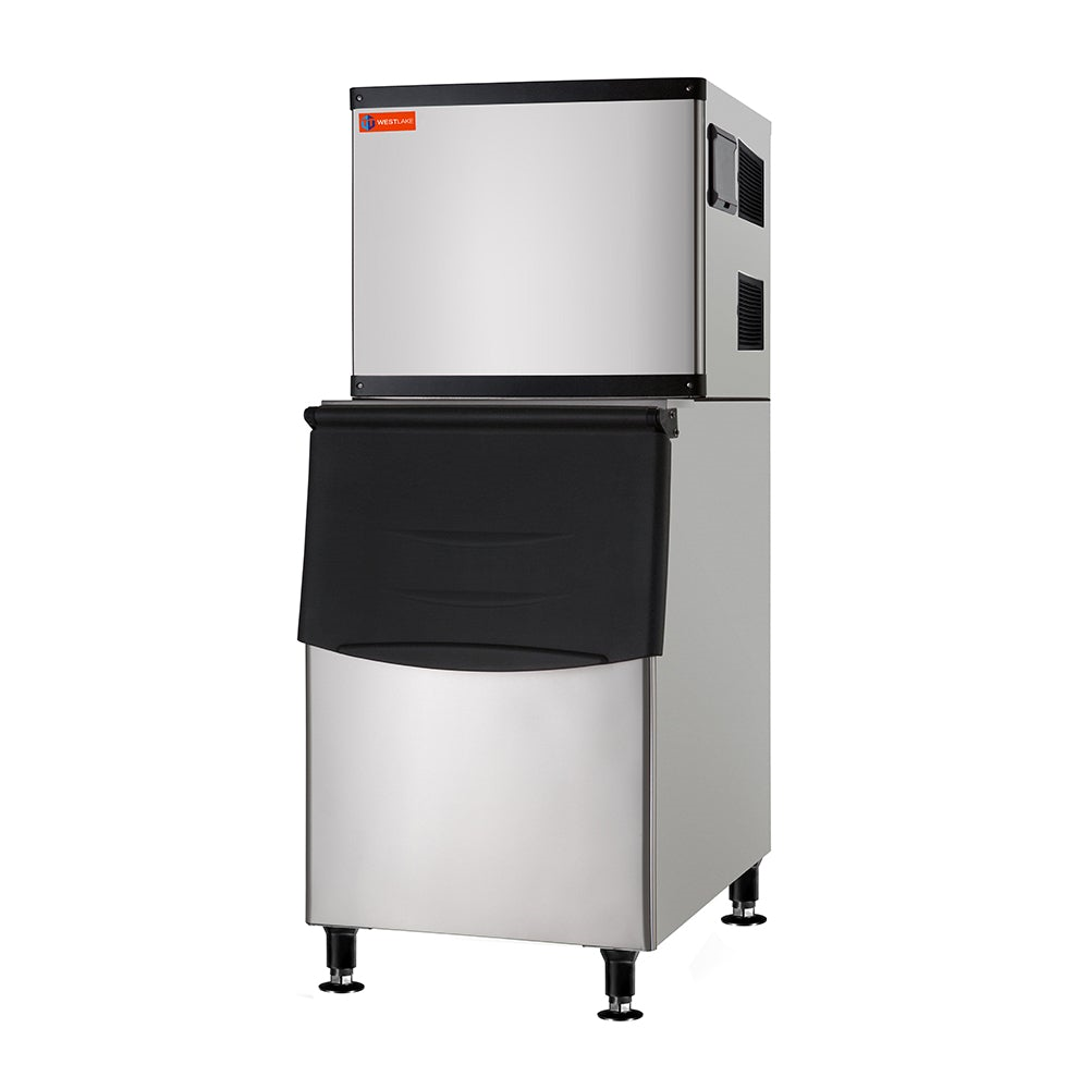 Westlake SK-529 500 lb. Capacity Ice Maker with Bin 375lb., Full Cube, Air Cooled