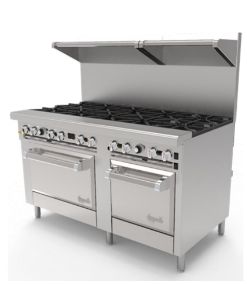 Venancio G602ST-60B 60" Range with 10 VT Burners and 2 Ovens, Genesis Series