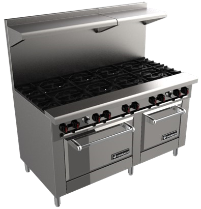 Venancio R602ST-60B 60" Elite Range with 10 Burners and 2 Ovens, Restaurant Series