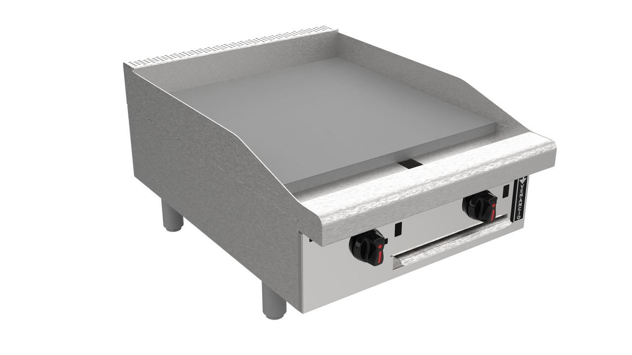 Venancio R24CT-24G 24" Elite Manual Griddle with 2 Burners, 3/4" Thick Plate, Restaurant Series