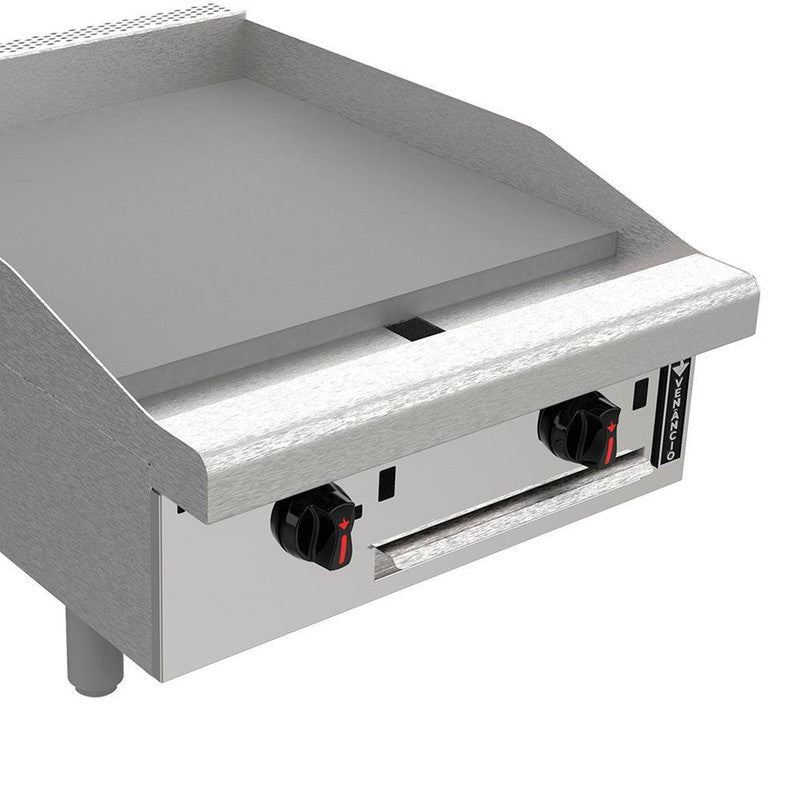 Venancio R24CT-24T 24" Elite Thermostatic Griddle with 2 Burners, 1" Thick Plate, Restaurant Series