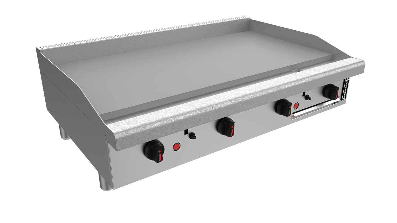 Venancio R48CT-48T 48" Elite Thermostatic Griddle with 4 Burners, 1" Thick Plate, Restaurant Series