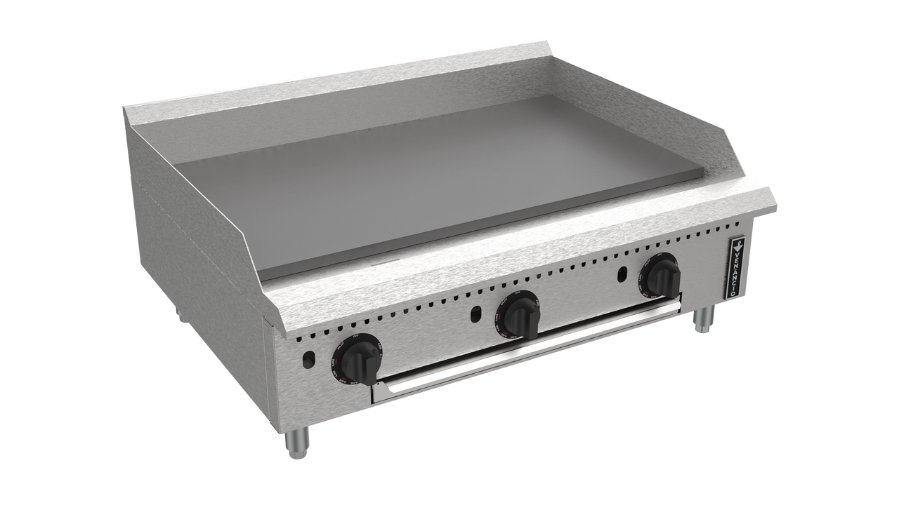 Venancio PGT36G-CT 36" Thermostatic Countertop Griddle with 3 Burners, Prime Series