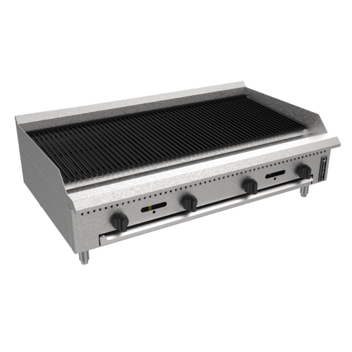 Venancio PCB48G-CT 48" Countertop Charbroiler with 4 Burners, Prime Series