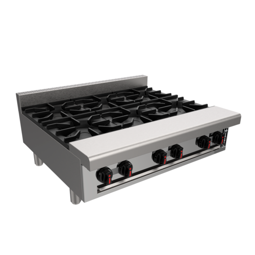Venancio R36CT-36B 36" Hot Plate with 6 Burners, Restaurant Series