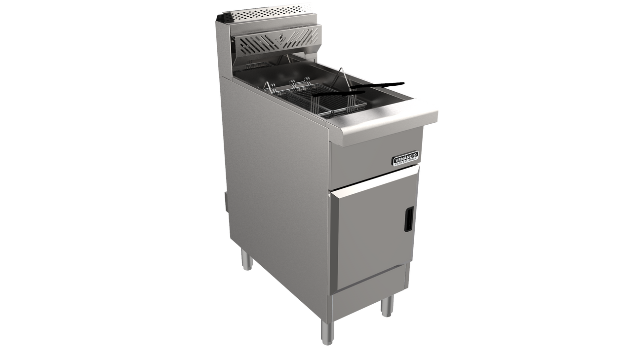 Venancio RFB40 Elite Premium 40 lbs. Tube Fryer with 3 Burners, Restaurant Series