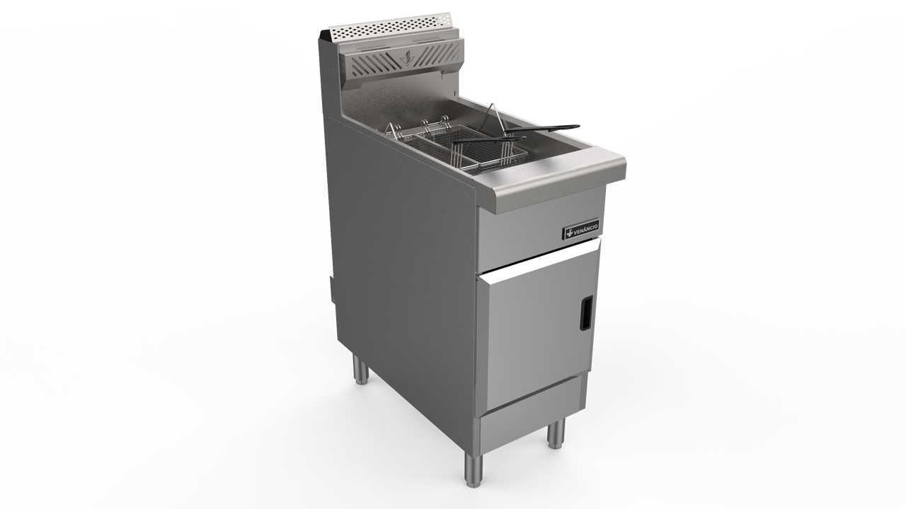 Venancio RFB50 Elite Premium 50 lbs. Tube Fryer with 4 Burners, Restaurant Series