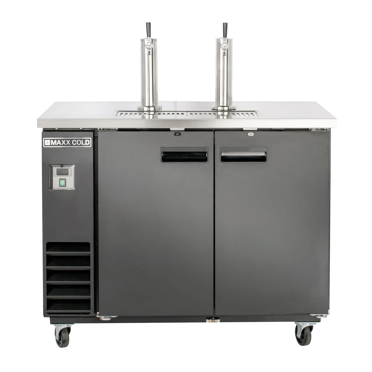 Maxx Cold MXBD48-2BHC X-Series Dual Tower, 2 Tap Beer Dispenser, 47.5"W, 10.5 cu. ft.