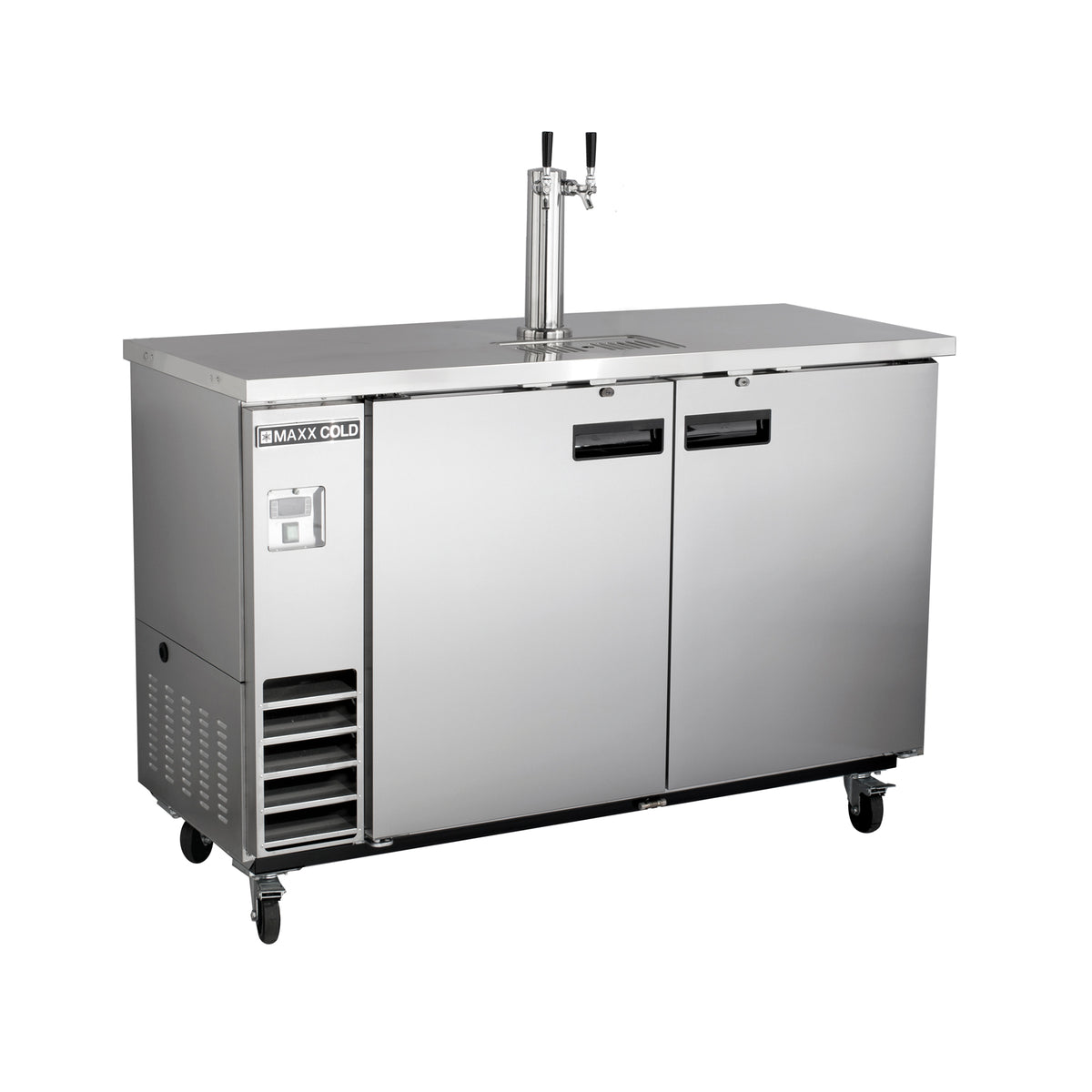 Maxx Cold MXBD48-1SHC X-Series Single Tower, 2 Tap Beer Dispenser, 47.5"W, 10.5 cu. ft.