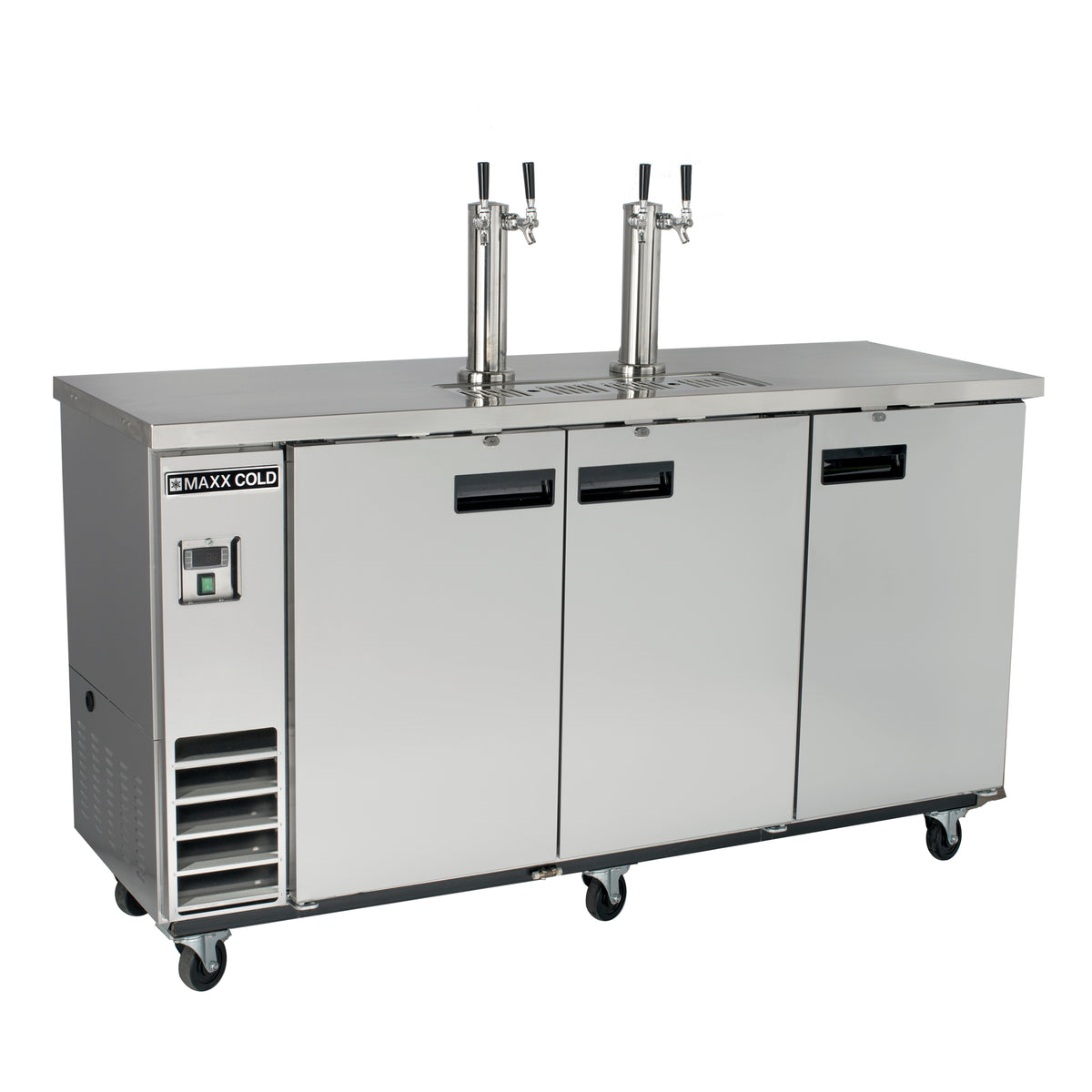 Maxx Cold MXBD72-2SHC X-Series Dual Tower, 2 Tap Beer Dispenser, 73"W, 17.3 cu. ft.