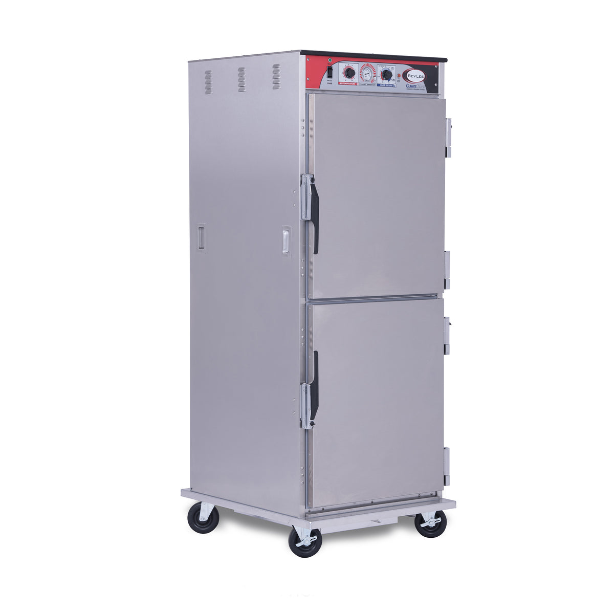 BevLes HCSS74 Climate Select Full Size Humidity Controlled Insulated Heated Holding Cabinet, Universal Width, 115V, in Silver (HCSS74W121)