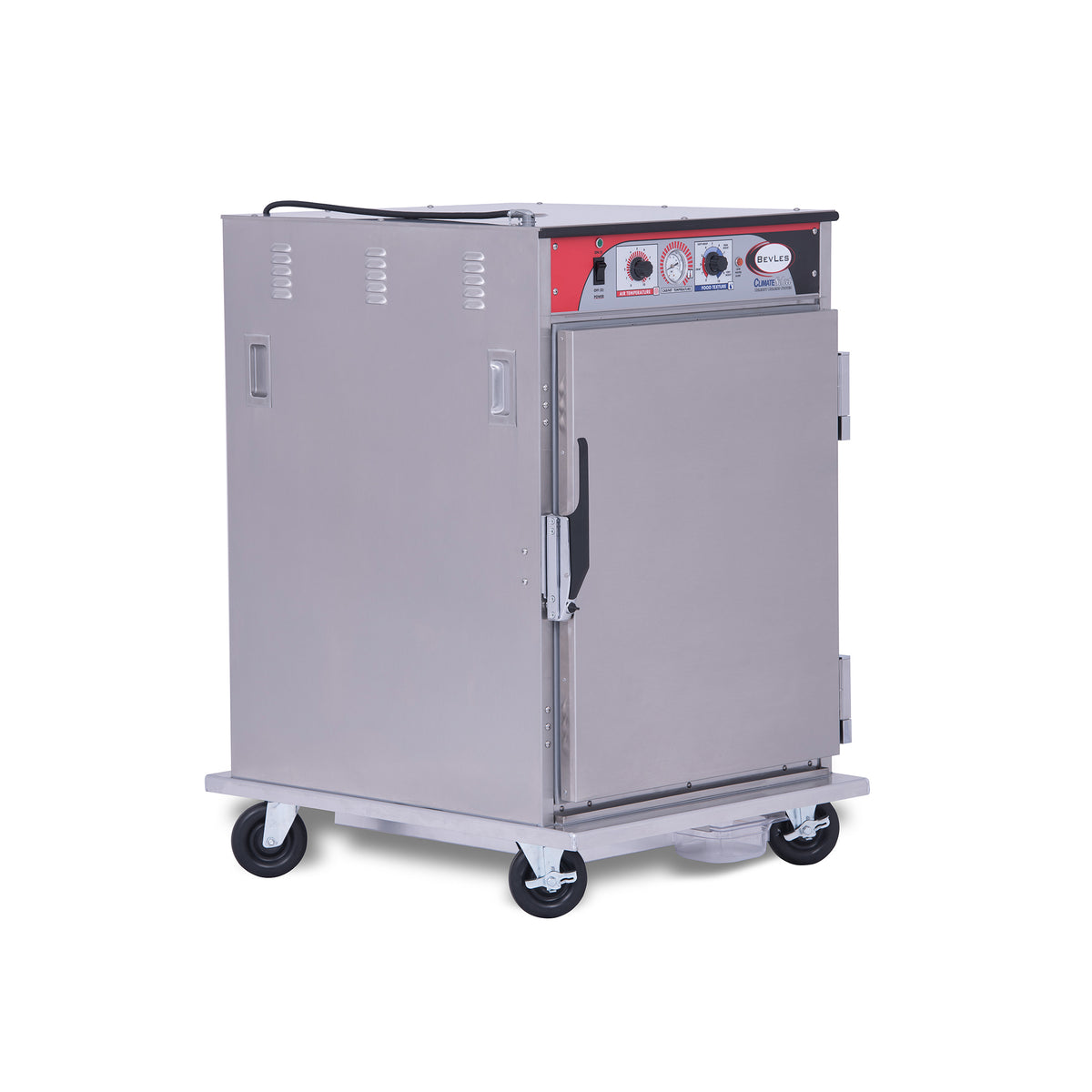 BevLes HCSS44 Climate Select Half Size Humidity Controlled Insulated Heated Holding Cabinet, Universal Width, 115V, in Silver (HCSS44W61)