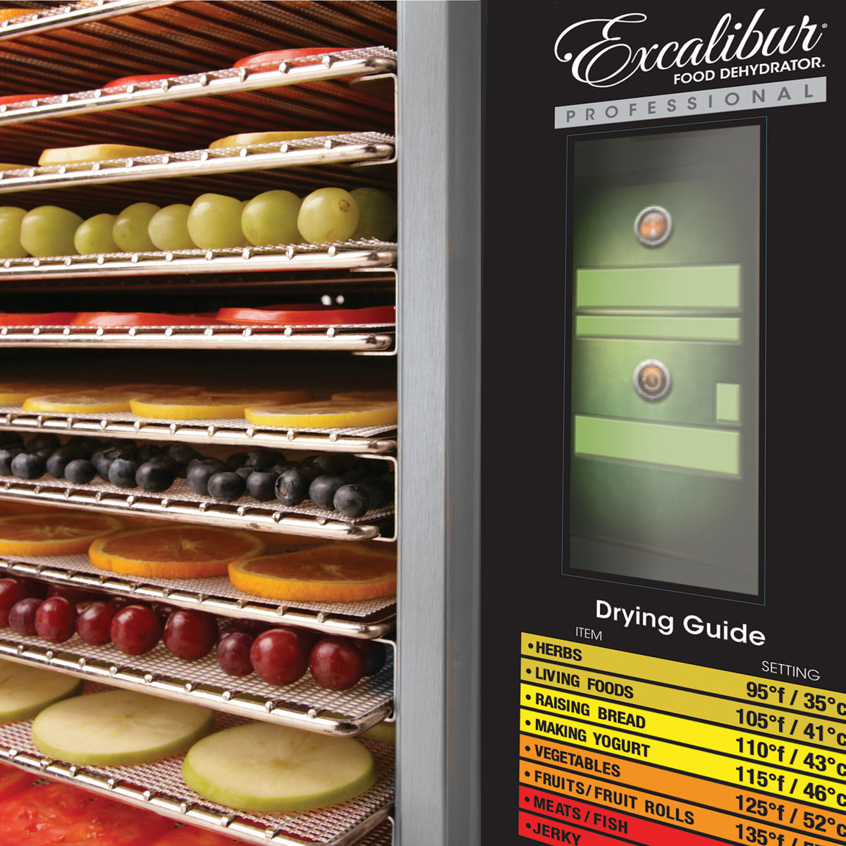 Excalibur COMM1 12-Tray Single-Zone Commercial Food Dehydrator, in Stainless Steel
