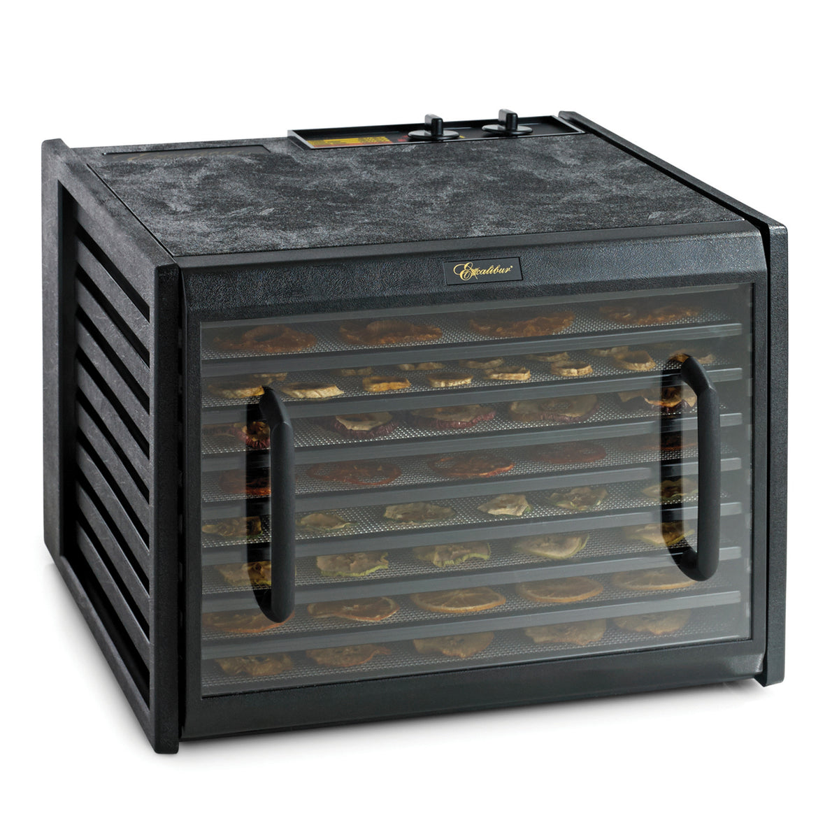 Excalibur 3926 3926TB Black 9Tray Food Dehydrator, 15 SQ. Ft. Drying Space, Adjustable Thermostat, 26-Hr Timer