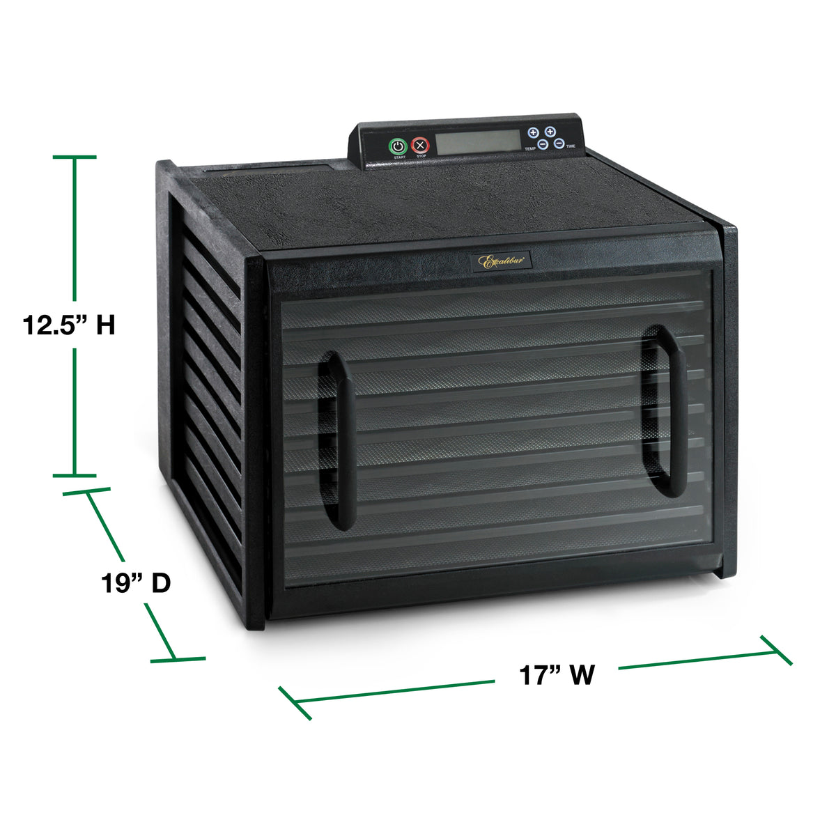 Excalibur 3948CDB 9-Tray Food Dehydrator with Digital 48-HR Timer and Adjustable Thermostat, in Black