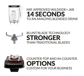 Blendtec S885C2901-A1DA1D Stealth 885 Bar Blender, 1 WildSide Jar