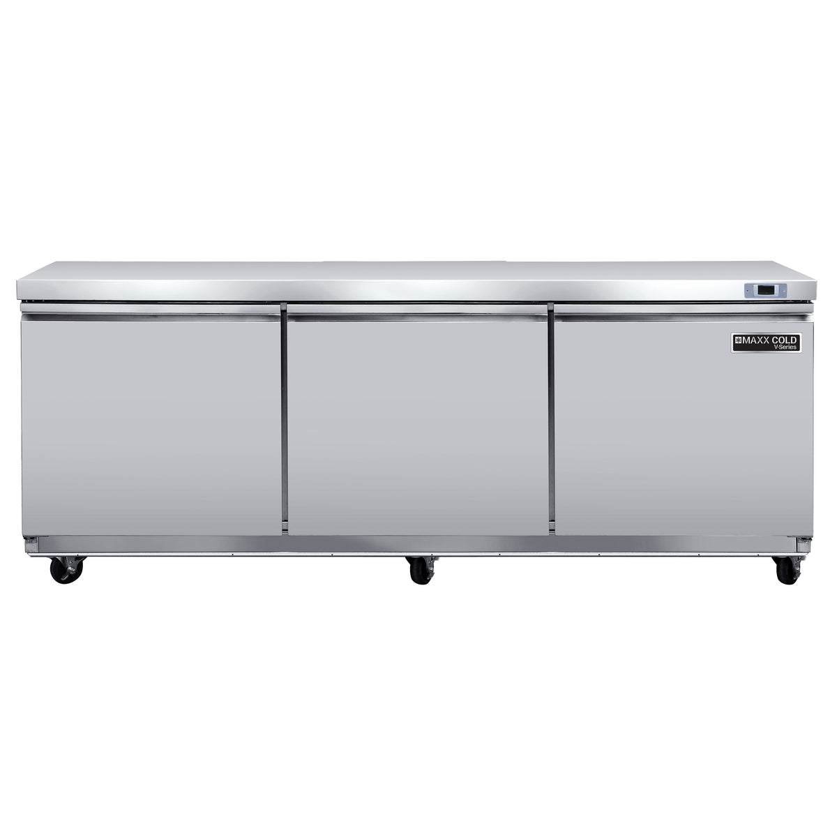Maxx Cold MVR72UHC V-Series 3 Door Undercounter Refrigerator, 72"W, 21.8 cu ft, in Stainless Steel