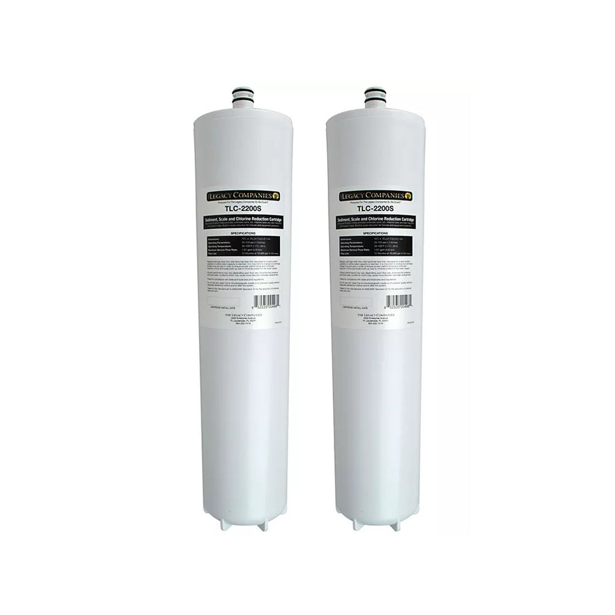 Maxx Ice TLC-2200S Value Water Filter Cartridge, 20,000 gallons, 1.67gpm, 2 Pack, in White (TLC-2200S-DBLP)