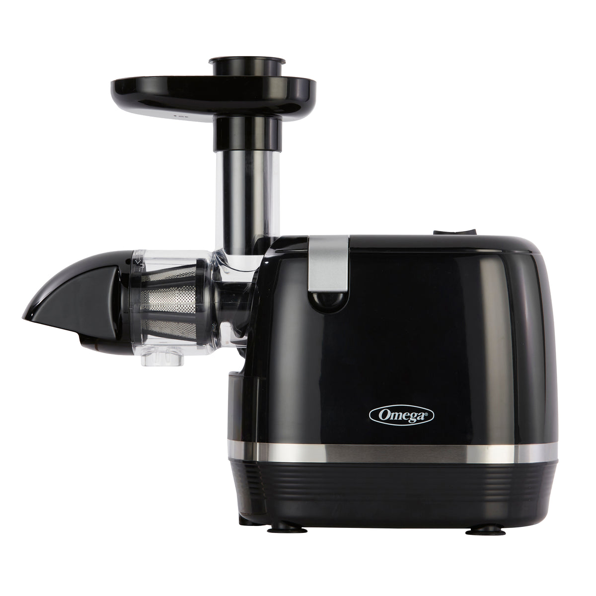 Omega H3000 Cold Press 365 Compact Masticating Horizontal Juicer, 150W Low-Speed 3-Stage Auger, in Black (H3000R)