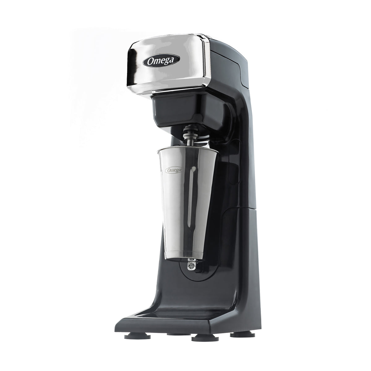 Omega M1000 Single Spindle Milkshake Maker with 28oz Stainless Steel Blending Cup, in Black