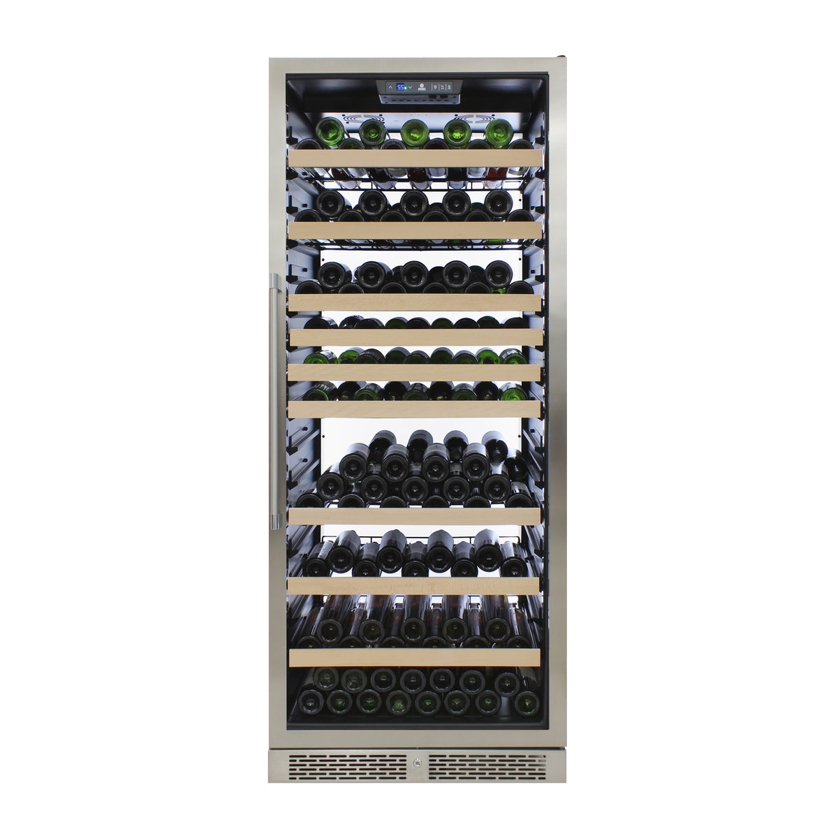 Vinotemp EL-300DSWL White Backlit Panel Single-Zone Wine Cooler, 173 Bottle Capacity, in Stainless Steel