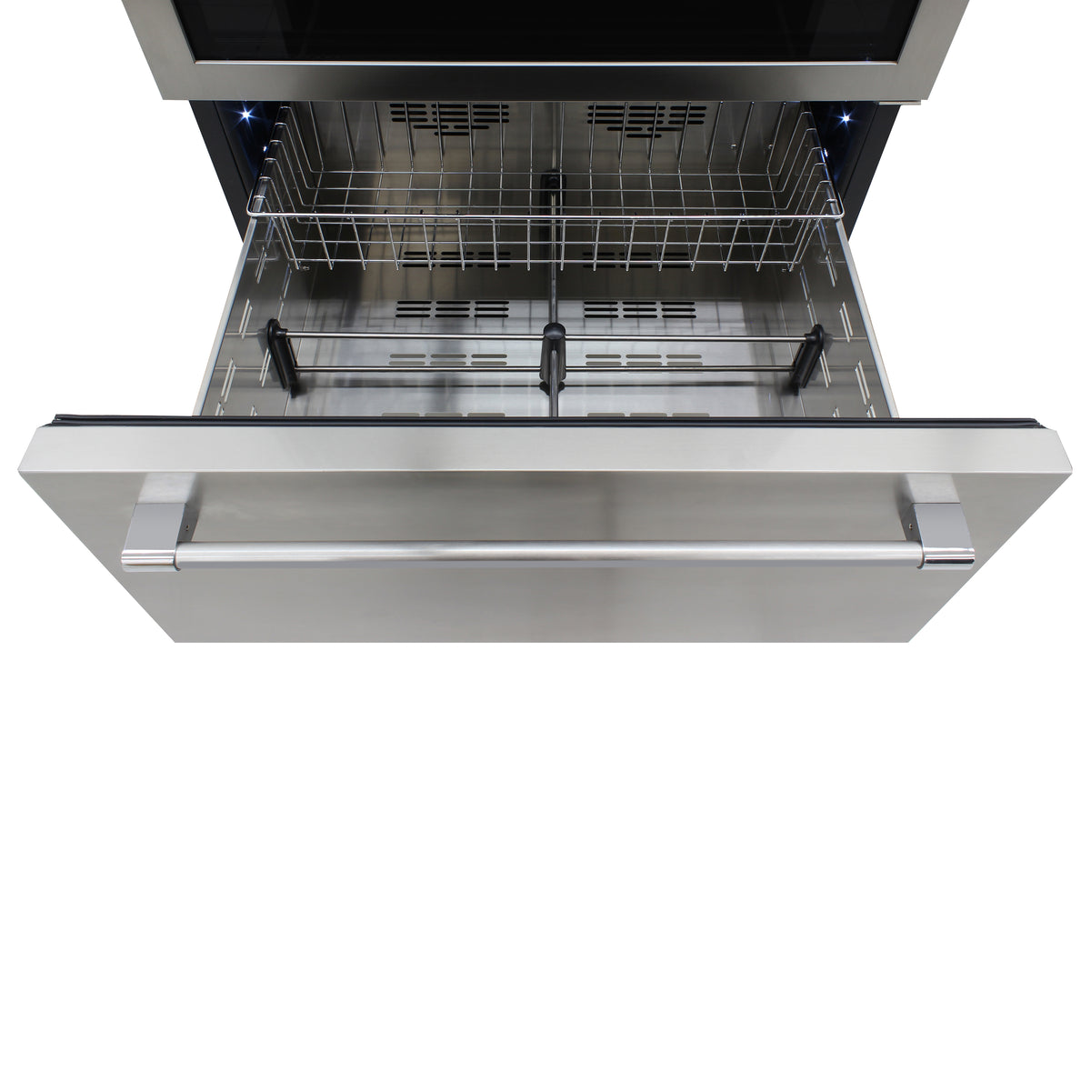 Vinotemp EL-BWC30TB Connoisseur Series Triple-Zone Wine and 2 Drawer Beverage Cooler, 135 Bottle Capacity, in Stainless Steel (EL-BWC30TB-S)