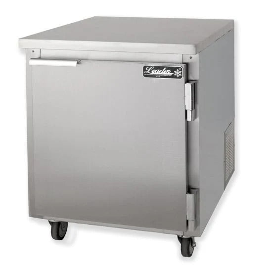 Leader ESLB27 27" Worktop Refrigerator, 1 Solid Door, 7.1 Cu. Ft., 1/3 HP, Stainless Steel Top & Exterior