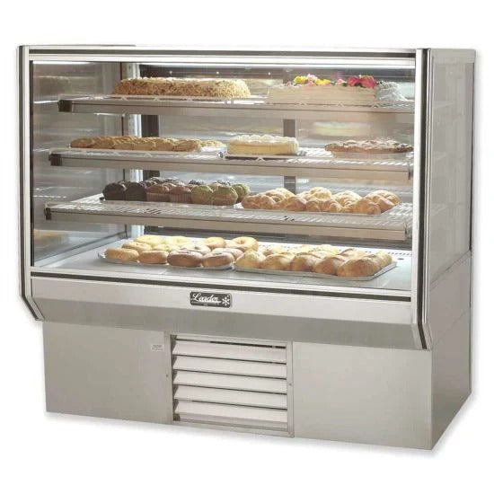 Leader NHBK77 77" Refrigerated High Bakery Display Case, 2 Doors, 3 Shelves, 1/2 HP