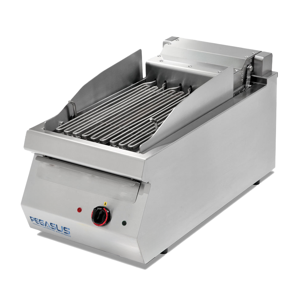 Pegasus CB-12E Electric Charbroiler Countertop, 12", Infinite Temperature Control, Stainless Steel