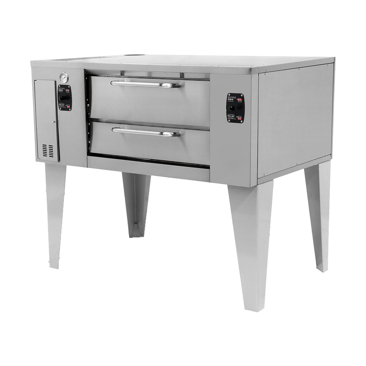 Pegasus FS55G-1 36" Gas Pizza Deck Oven Single Deck, 2" Refractory Deck, 58,000 BTU, Stainless Steel