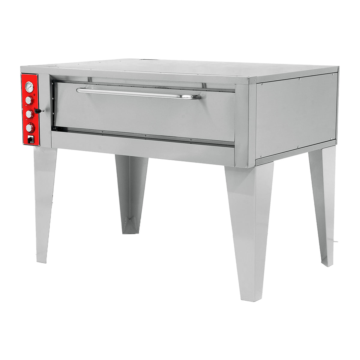 Pegasus FS66E-1 48" Electric Pizza Deck Oven Single Deck, 2" Refractory Deck, 11.25kW, Stainless Steel